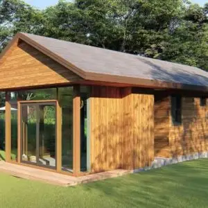 Alternative view of EcoCasa SIPs Modular Prefab Tiny House – Garden Office Ki